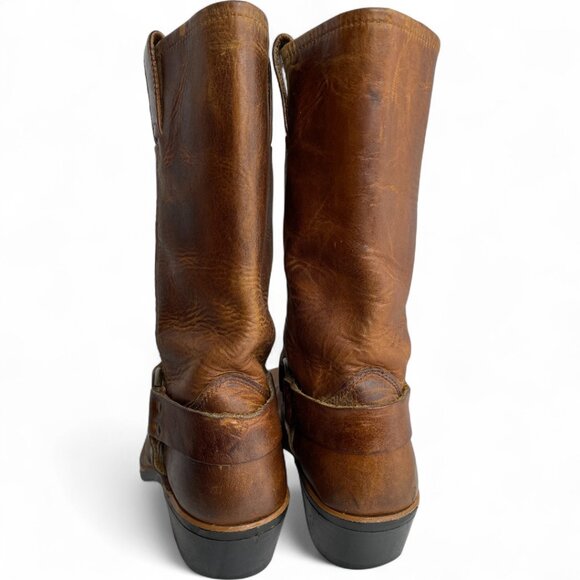 Frye 700 Brown Leather Square Toe Harness Motorcycle USA Made Boots Women's 9 M - Picture 12 of 13